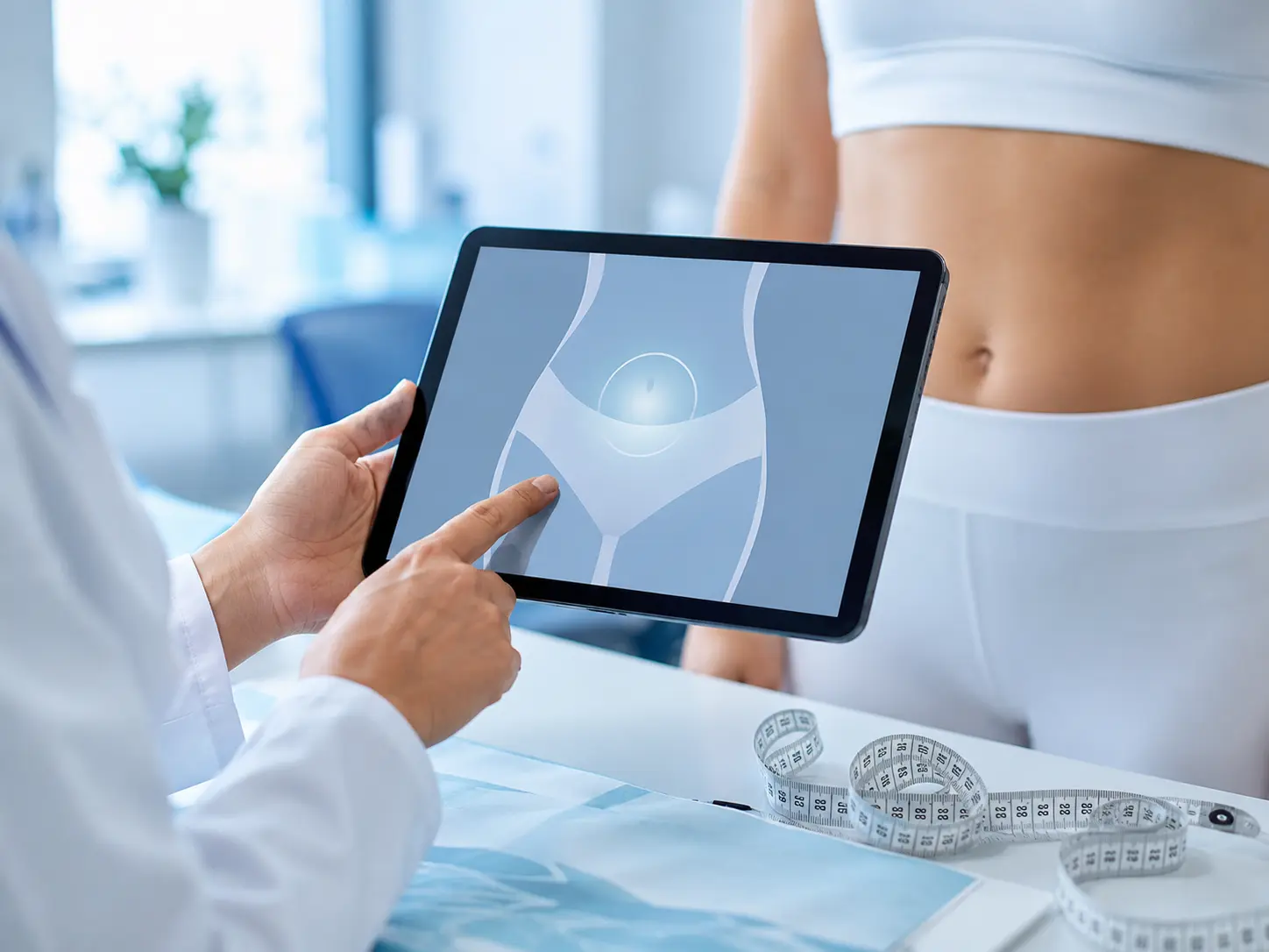 Grasa localizada en abdomen bajo y evaluación estética